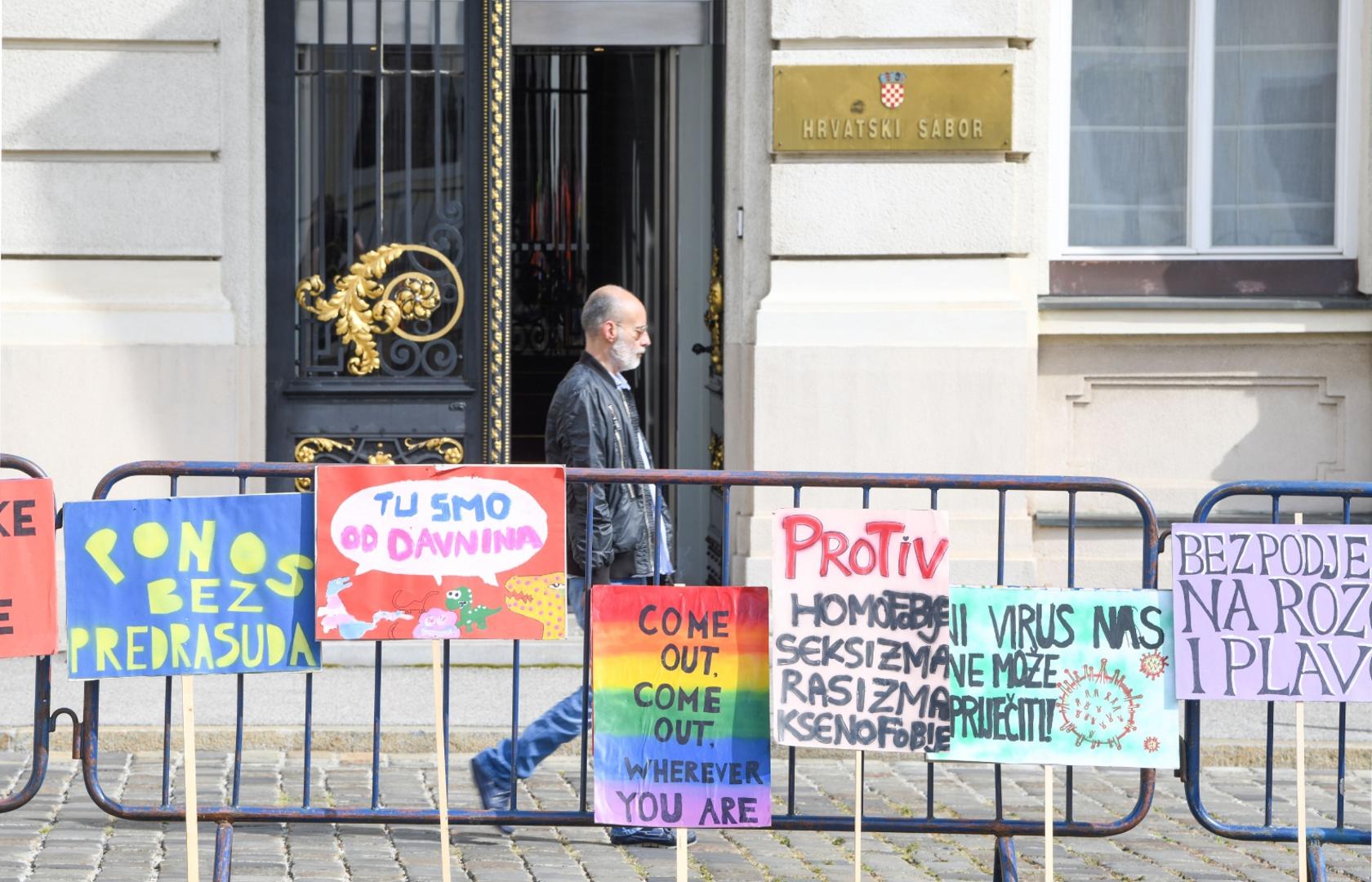 19.09.2020., Zagreb - 19. Povorka ponosa LGBTIQ osoba i obitelji Zagreb Pride 2020 pod sloganom "Sloboda unutar i izvan cetiri zida". Povorka je po prvi puta krenula s Trga svetog Marka. Photo: Josip Regovic/PIXSELL