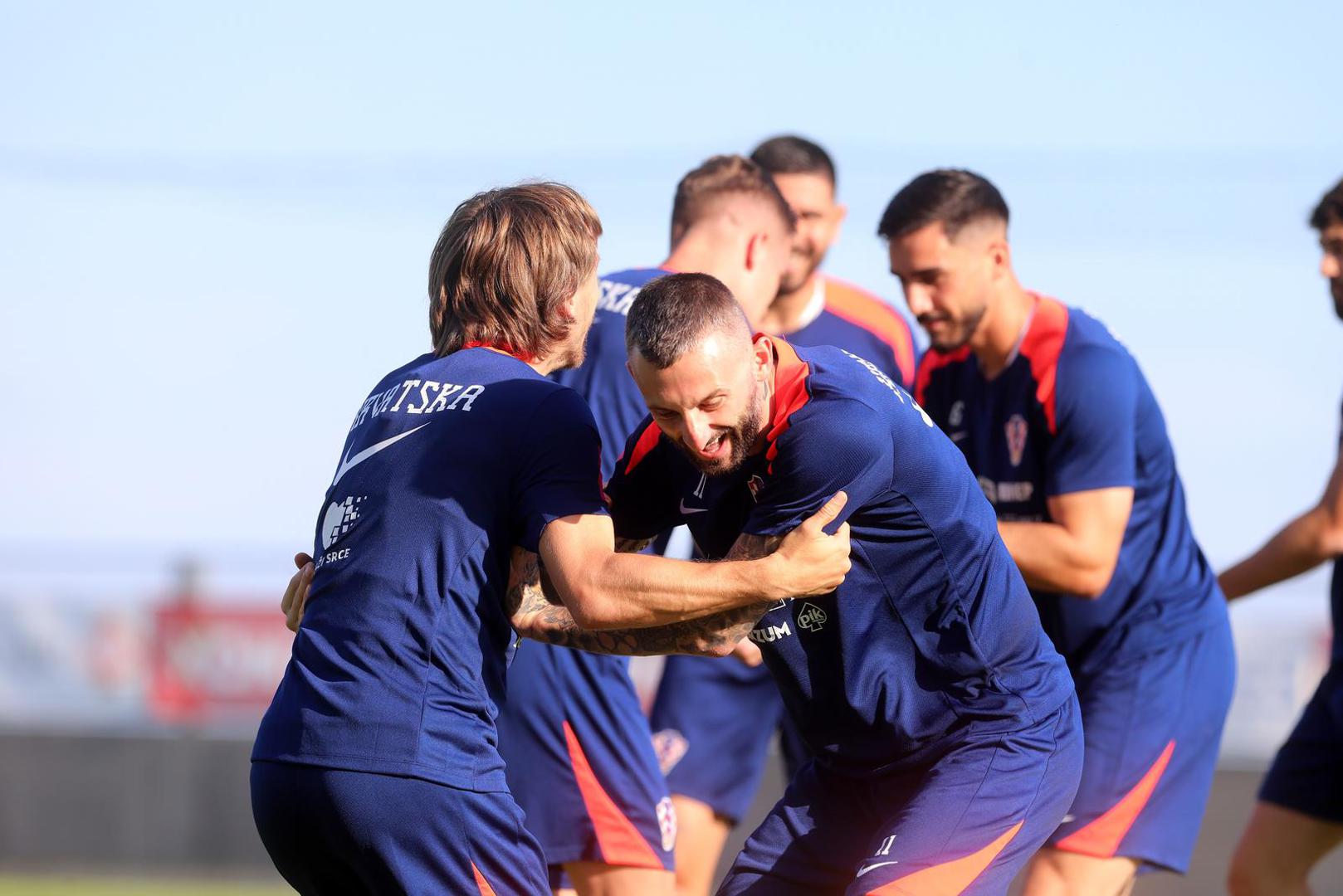 06.06.2024., Rijeka - Trening Hrvatske nogometne reprezentacije na pomocnom terenu stadiona na Rujevici. Photo: Goran Kovacic/PIXSELL