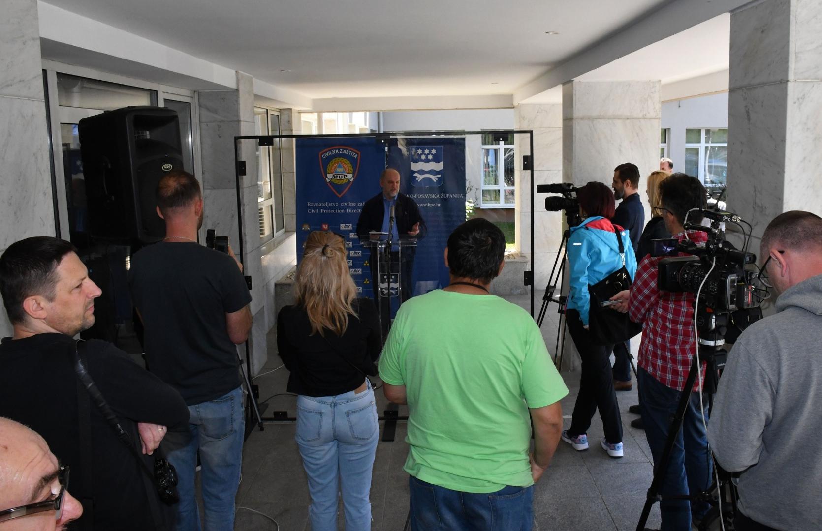 22.05.2020., Slavonski Brod - Na konferenciji za medije Stozera civilne zastite Brodsko-posavske zupanije objavljeno je o cetiri nova slucaja zaraze koronavirusom. Photo: Ivica Galovic/PIXSELL