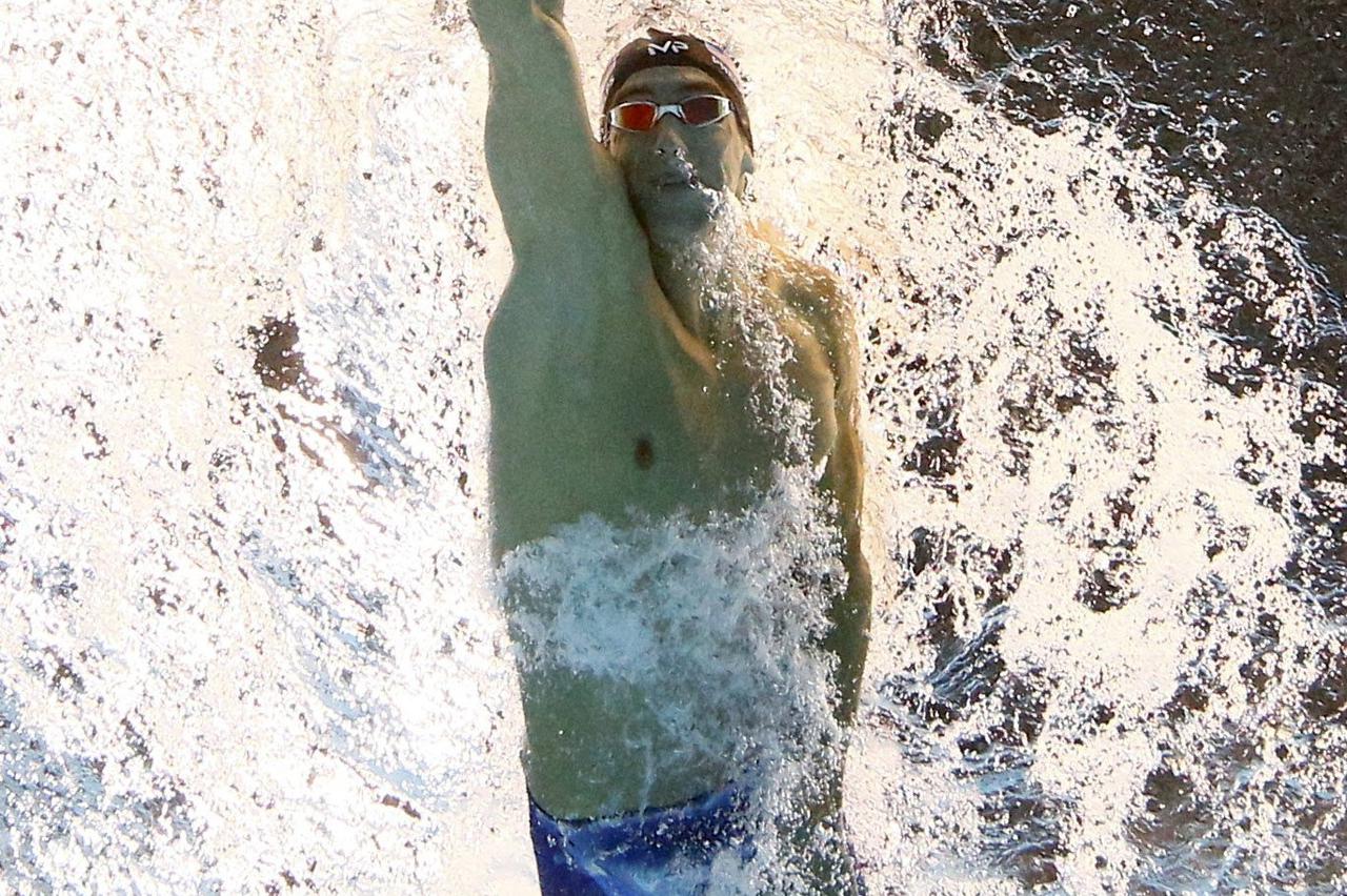 2016 Rio Olympics - Swimming - Final - Men's 4 x 100m Freestyle Relay Final - Olympic Aquatics Stadium - Rio de Janeiro, Brazil - 07/08/2016. Michael Phelps (USA) of USA competes.     REUTERS/Michael Dalder  FOR EDITORIAL USE ONLY. NOT FOR SALE FOR MARKET