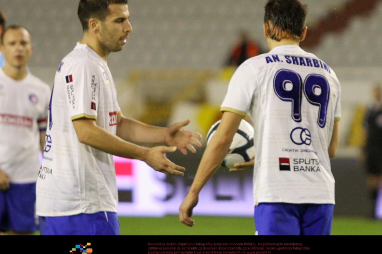 '26.10.2011., Split - 1/8 zavsnice nogometnog kupa Hrvatske, HNK Hajduk - NK Karlovac. Anas i Ahmad Sharbini.  Photo: Ivana Ivanovic/PIXSELL'