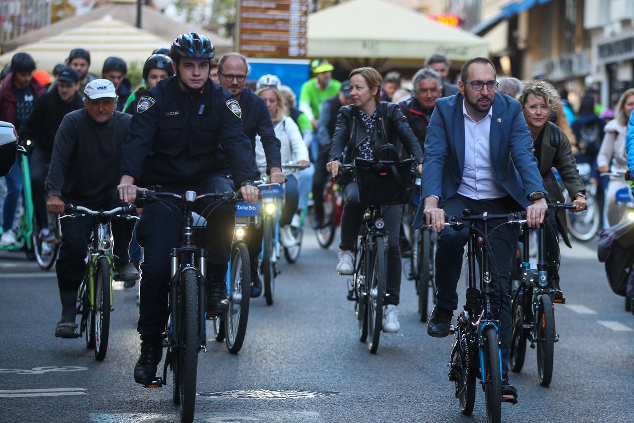 Zagreb: Dan bez automobila obilježen "Zagrebačkom žbicom"