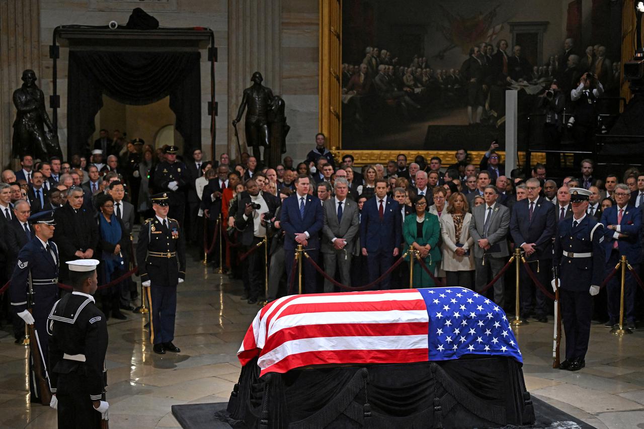 Former President Jimmy Carter's lying in state ceremony, in Washington