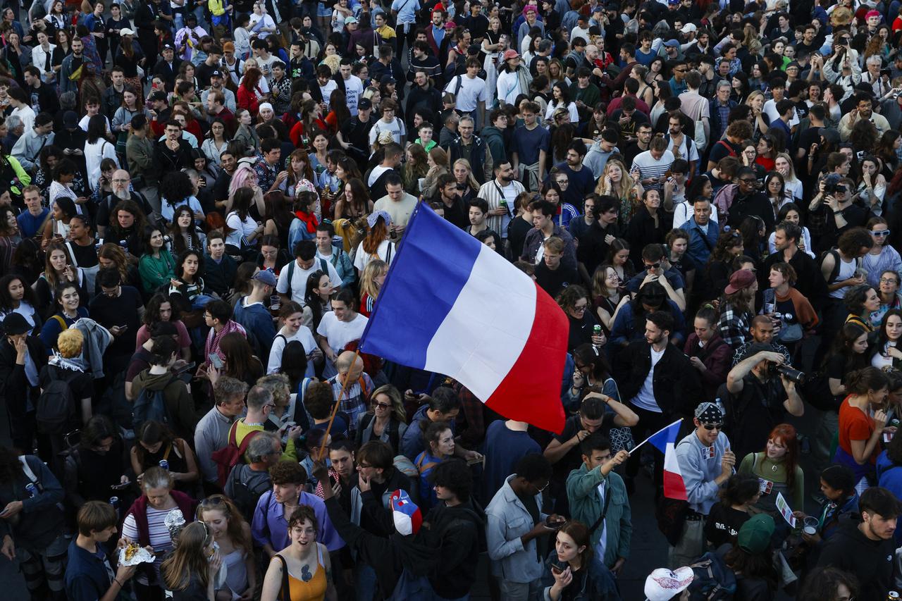 La France Insoumise party reacts after second round results of the 2024 snap legislative elections