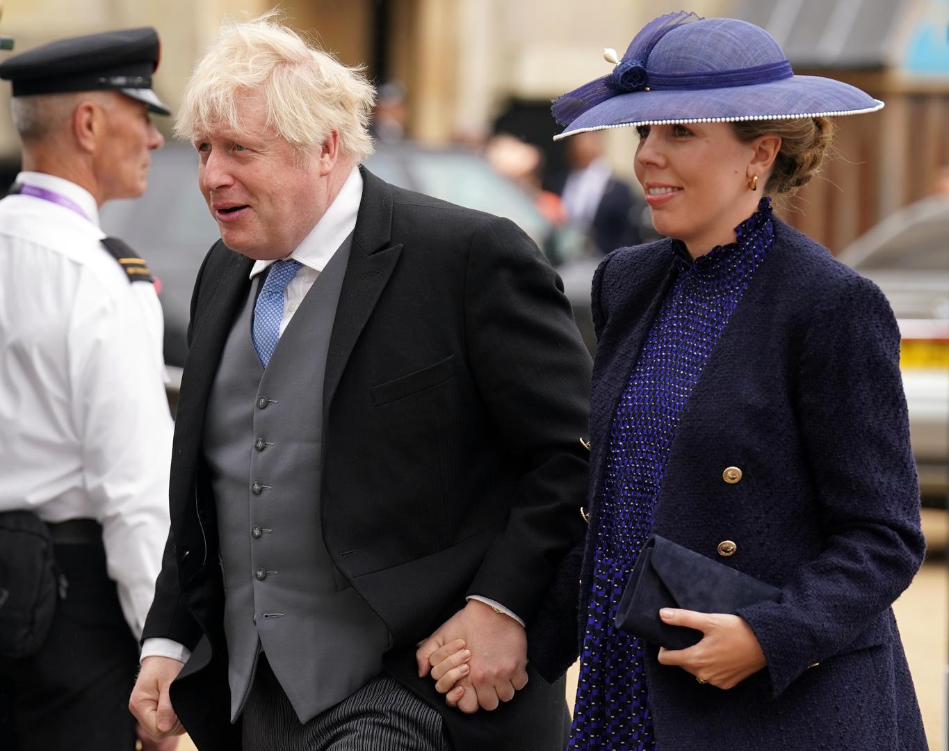 Former prime minister Boris Johnson and his wife Carrie Johnson arriving at Westminster Abbey, central London, ahead of the coronation ceremony of King Charles III and Queen Camilla. Picture date: Saturday May 6, 2023. Photo: Andrew Milligan/PRESS ASSOCIATION