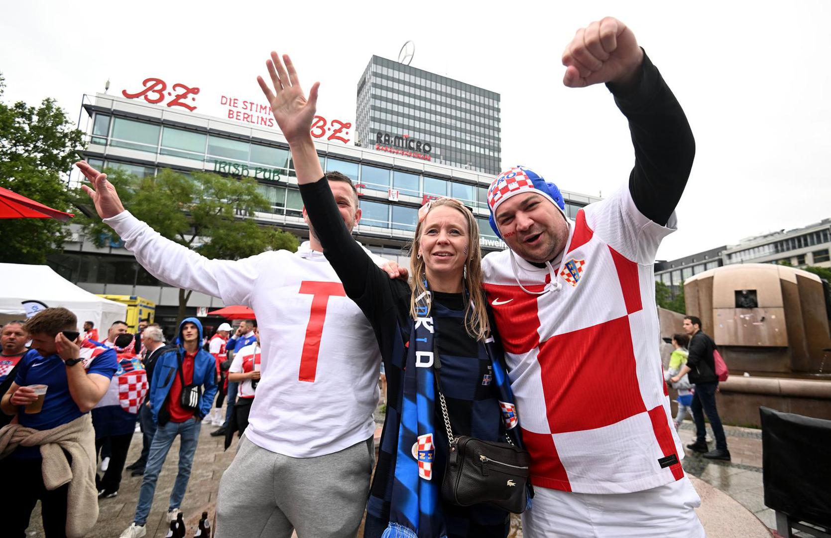 15.06.2024., Berlin, Njemacka - Navijaci u gradu prije prve utakmice na europskom prvenstvu, spanjolska hrvatska.  Photo: Marko Lukunic/PIXSELL