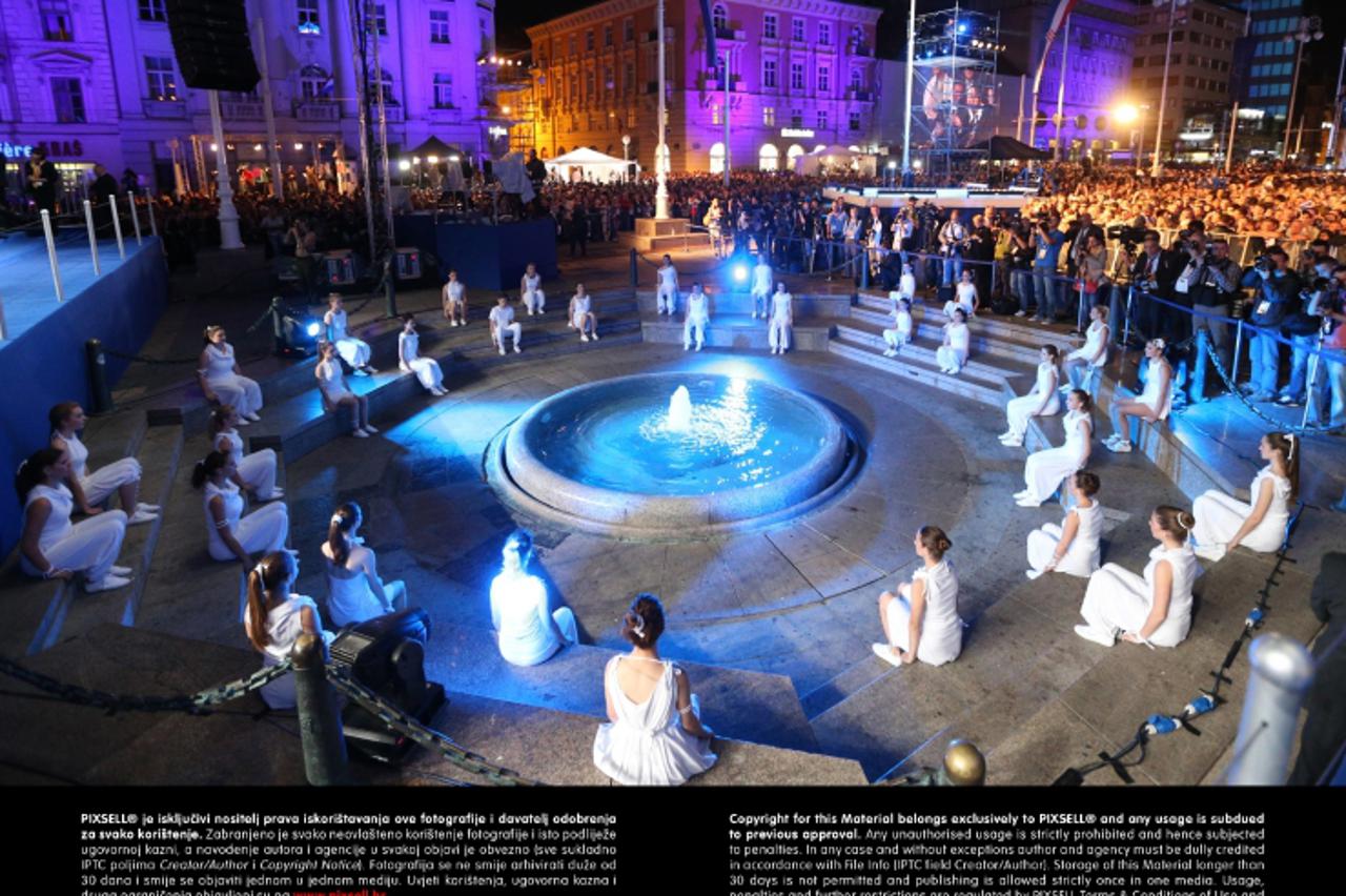 '30.06.2013., Zagreb - Svecana proslava ulaska Republike Hrvatske u Europsku uniju na Trgu bana Jelacica. Proslavu su uvelicali politicki lideri iz zemalja clanica Europske unije, zemalja regije Jugoi