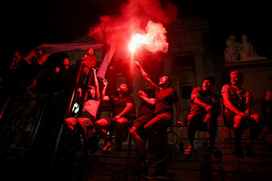 Demonstrators protest against Argentina's new President Javier Milei's adjustment policy, in Buenos Aires