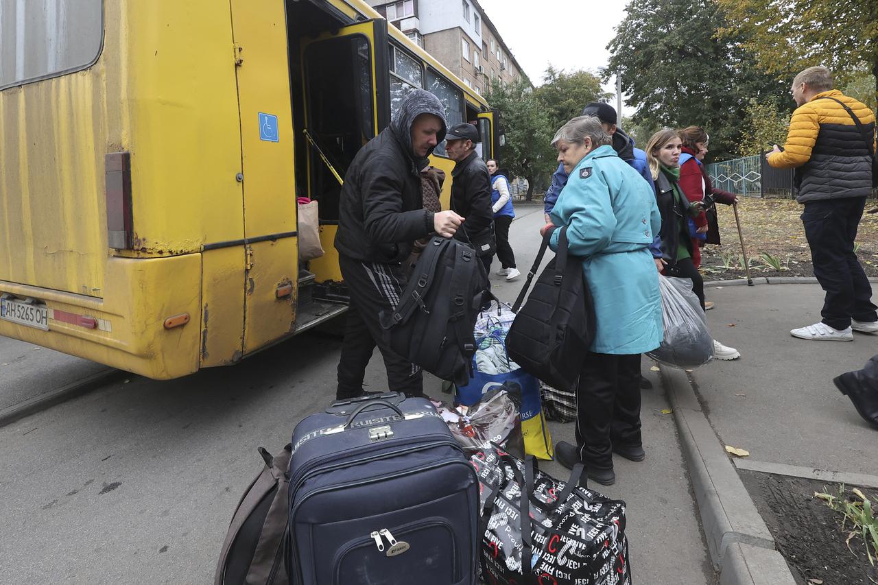 Civilians Evacuated From Region Arrive In Kharkiv