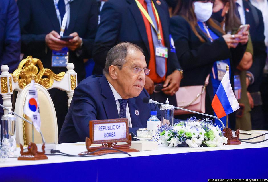 Russian Foreign Minister Sergei Lavrov attends the ASEAN summit held in Phnom Penh