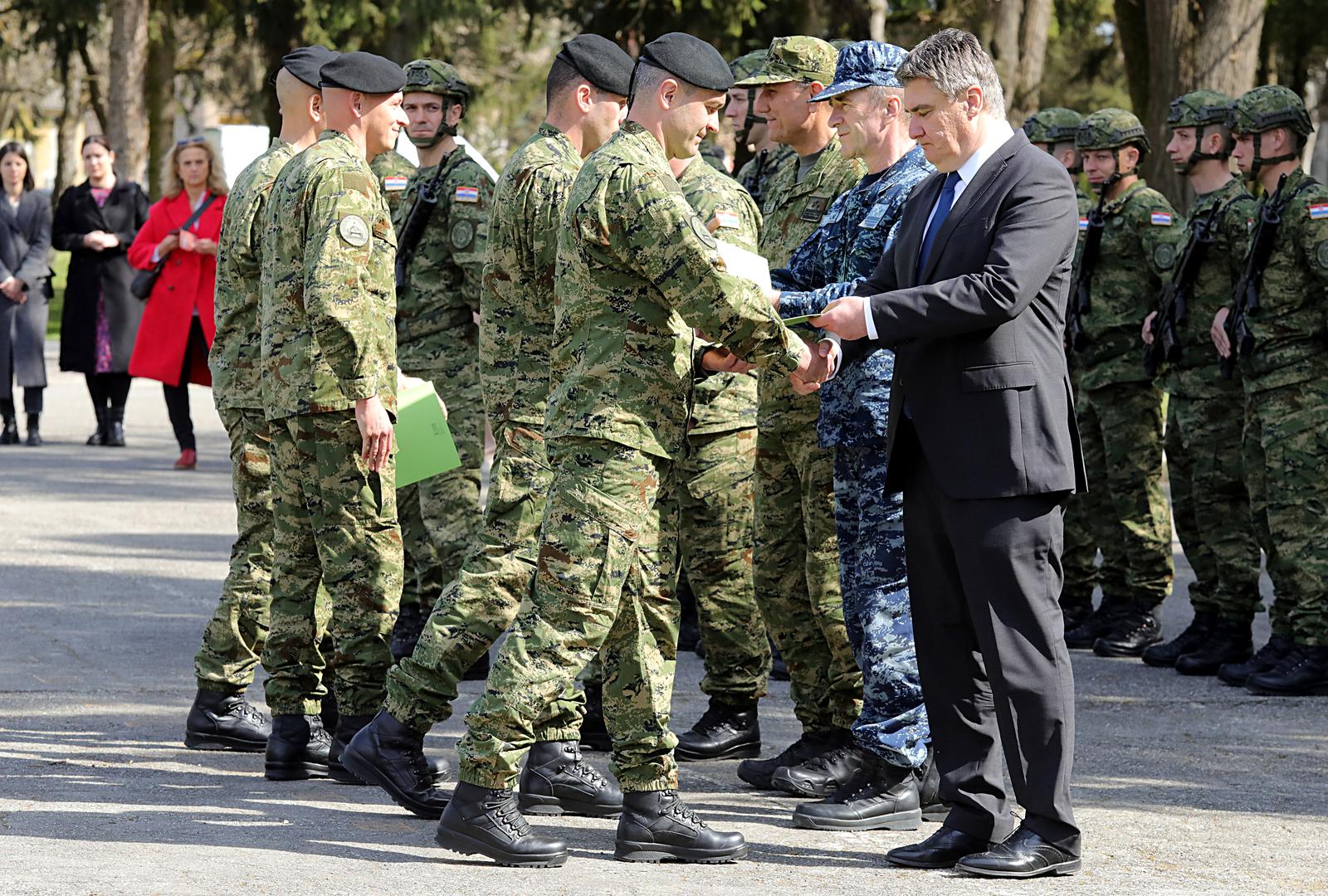 20.03.2023., Vinkovci - u vojarni 5. Gardijske brigade "Slavonski sokolovi" obiljezena je 16. obljetnica ustrojavanja Gardijske oklopno-mehanizirane brigade. Photo: Dubravka Petric/PIXSELL