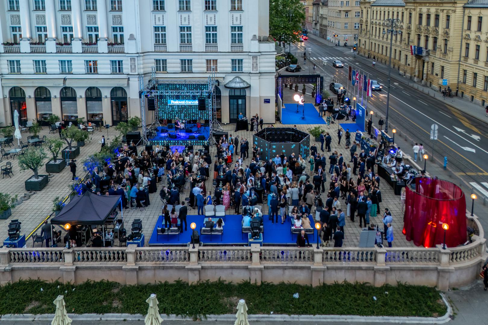 20.05.2024., Zagreb - Svecana proslava 20. rodjendana Poslovnog dnevnika u hotelu Esplanade. Fotografije iz zraka. Photo: Igor Kralj/PIXSELL