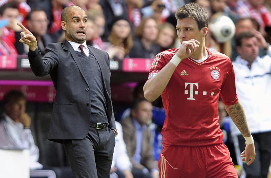 Pep Guardiola i Mario Mandžukić