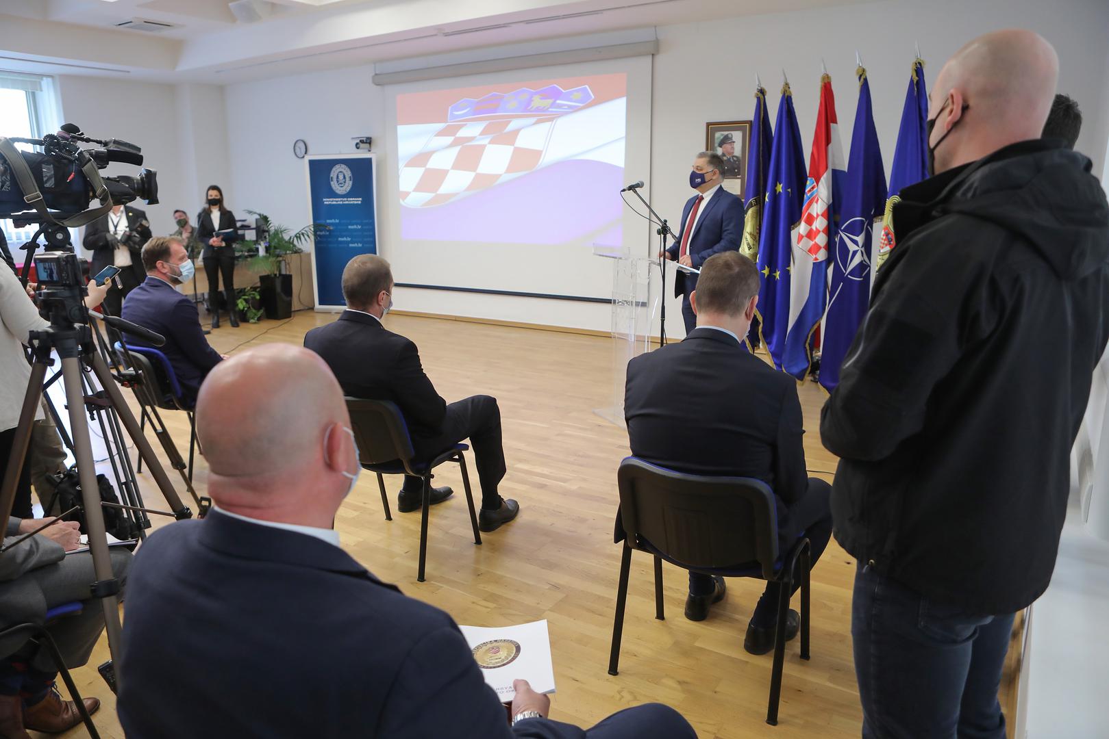 09.03.2021., Zagreb - U Ministarstvu obrane RH odrzana je prezentacija Plana nabave Ministarstva obrane RH za 2021. godinu i urucenje ugovora o nabavi vojne opreme predstavnicima hrvatske obrambene industrije. 
Photo: Tomislav Miletic/PIXSELL