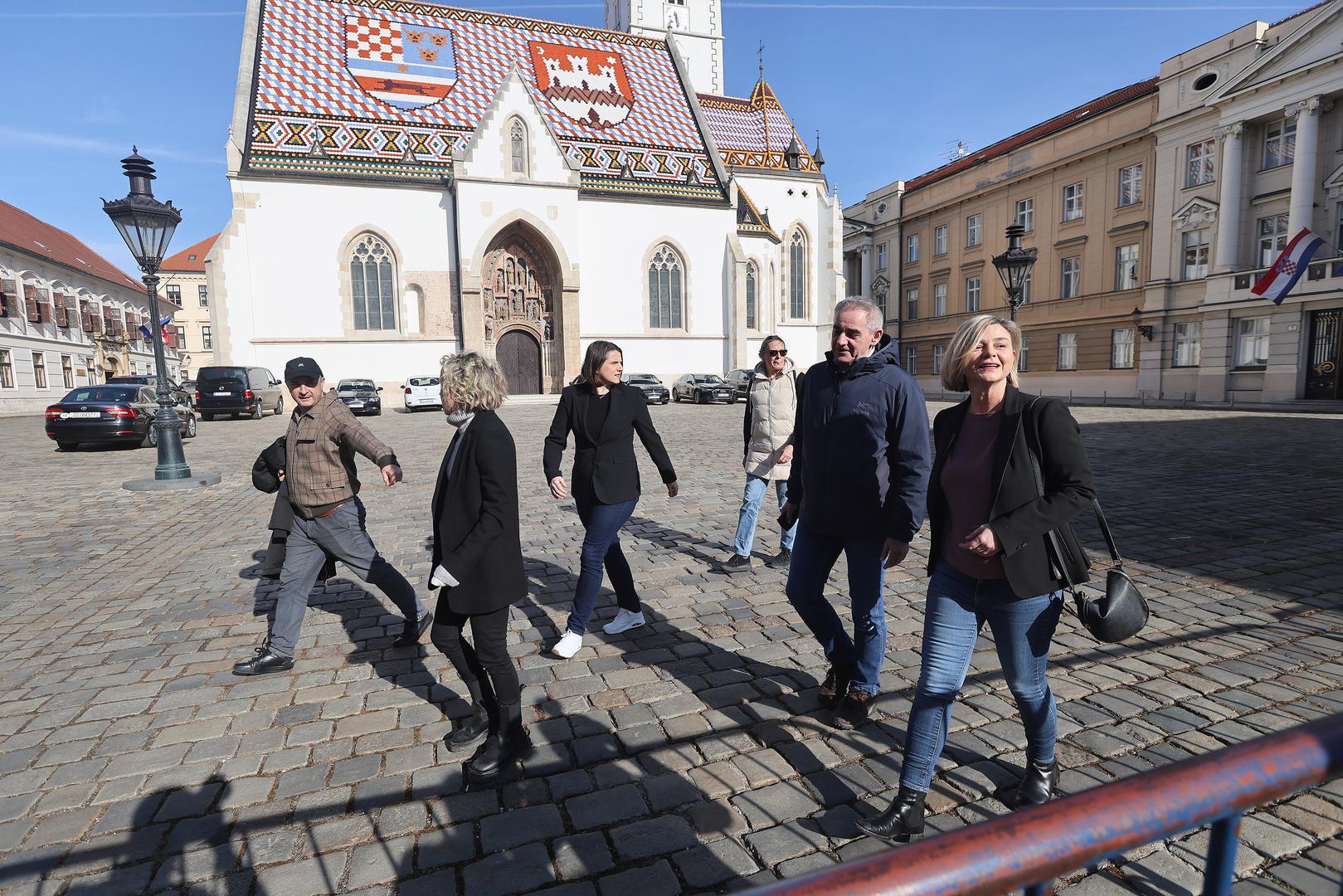 06.02.2024., Zagreb - Na konferenciji za medije stranke Mozemo odrzanoj na Trgu svetog Marka o temi "Turudiceve lazi su Plenkoviceve lazi" govorili su zastupnici stranke.
 Photo: Patrik Macek/PIXSELL