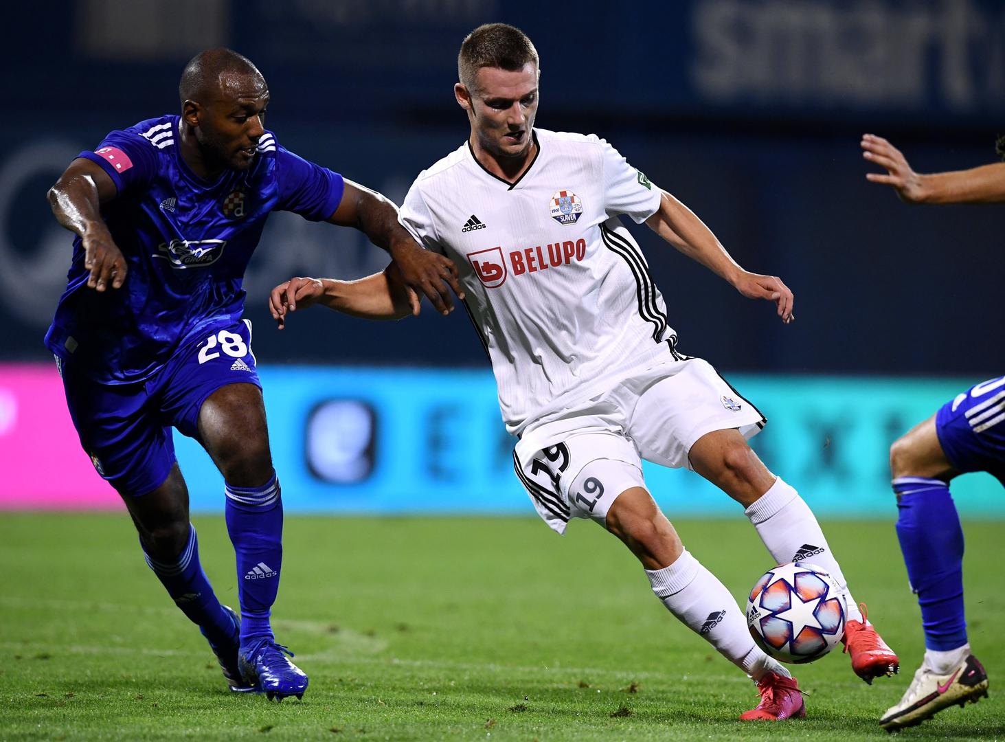 19.09.2020., stadion Maksimir, Zagreb - Hrvatski Telekom Prva liga, 05. kolo, GNK Dinamo - NK Slaven Belupo. Kevin Theophile-Catherine, Tim Knoll Torles Photo: Marko Lukunic/PIXSELL