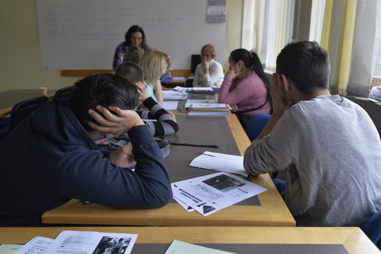 10.02.2015., Zagreb - Andragosko uciliste Zvonimir, besplatno osnovnoskolsko obrazovanje. Photo: Marko Lukunic/PIXSELL